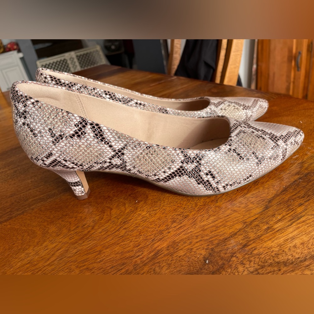 Snake print heels